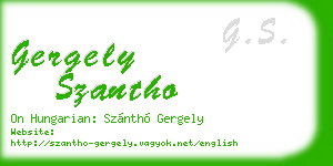 gergely szantho business card