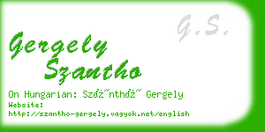 gergely szantho business card
